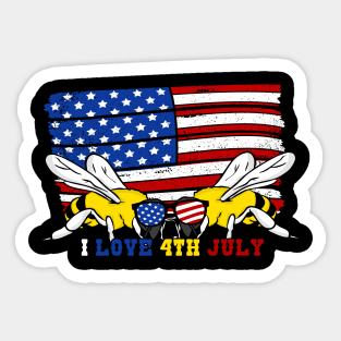 America Shirt 4th of July Patriotic T-shirt holiday Sticker